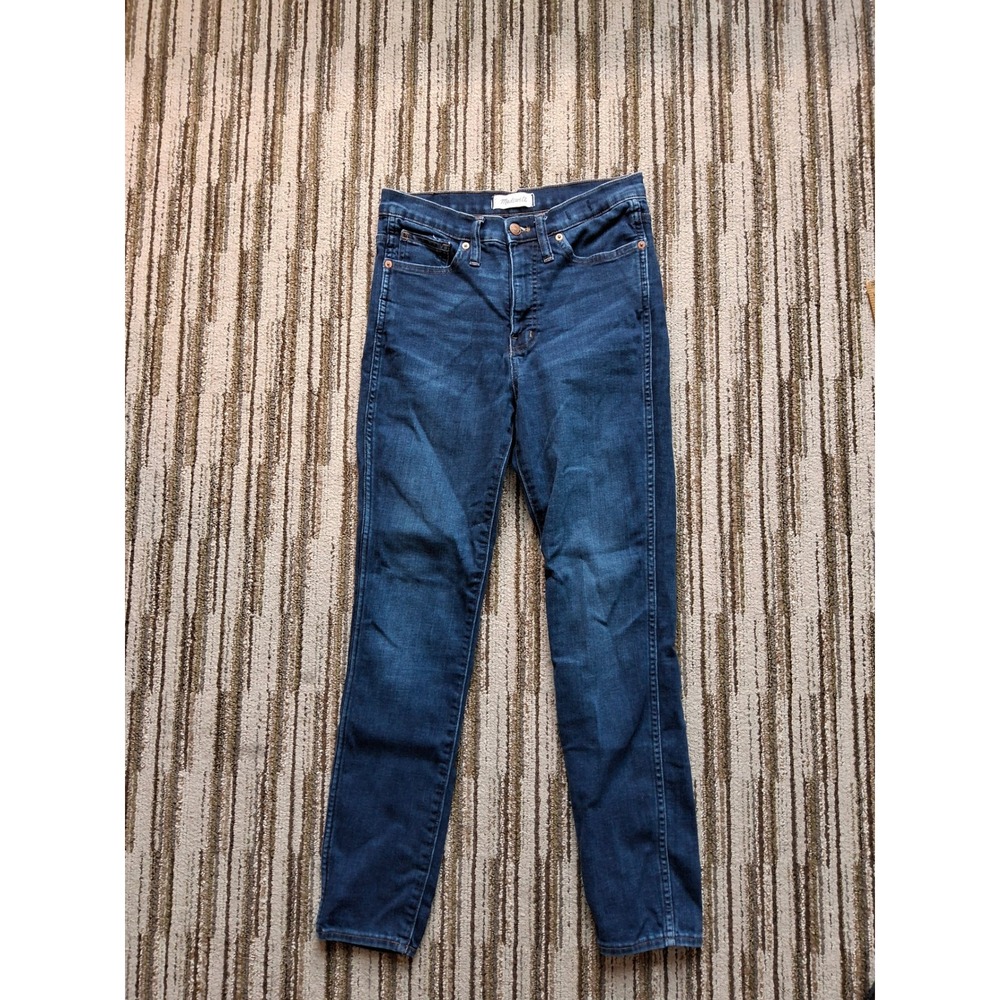 Madewell 10 High-Rise Skinny Jeans Blue Dark Wash Denim Size 27